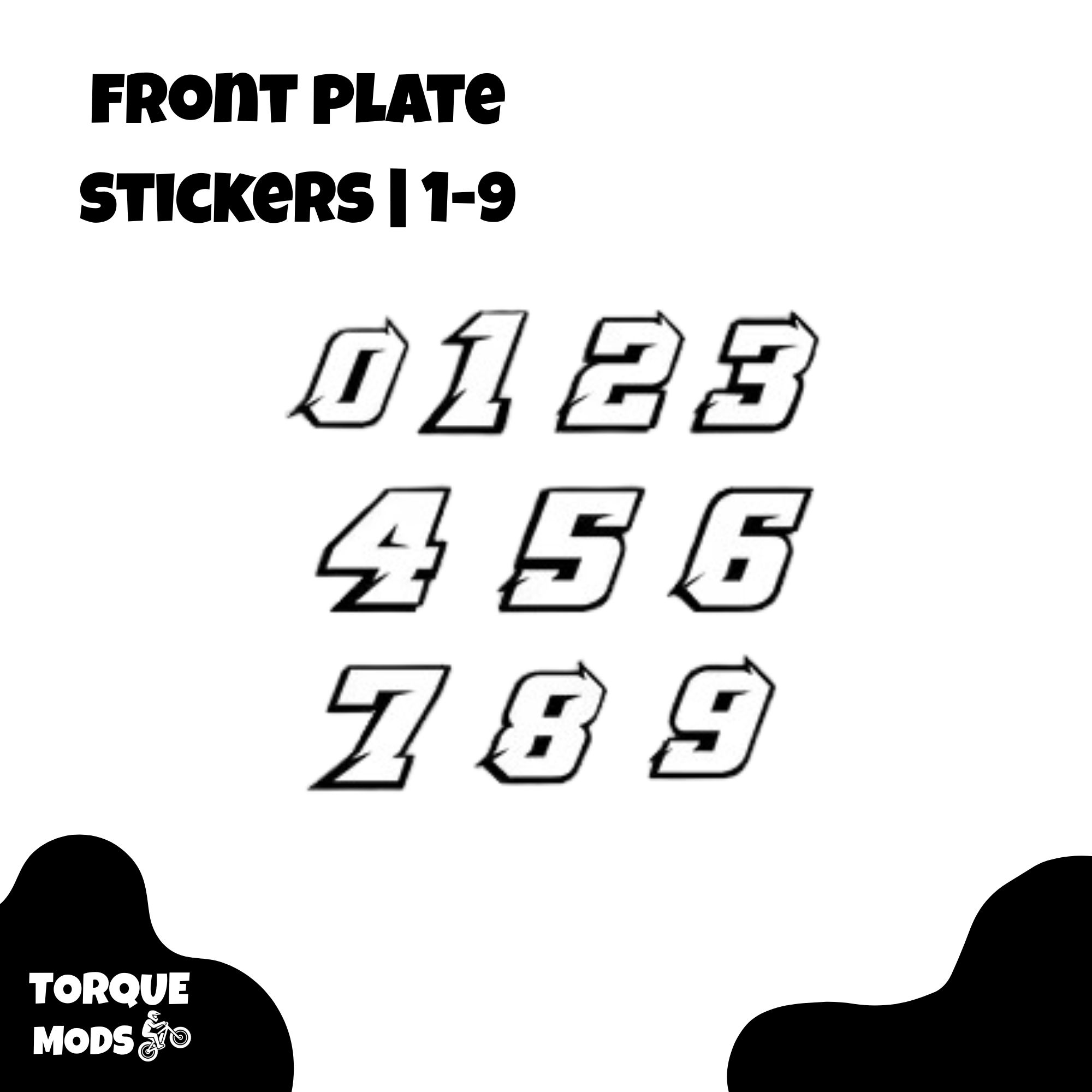 Number plate stickers | 2pc | 5cm